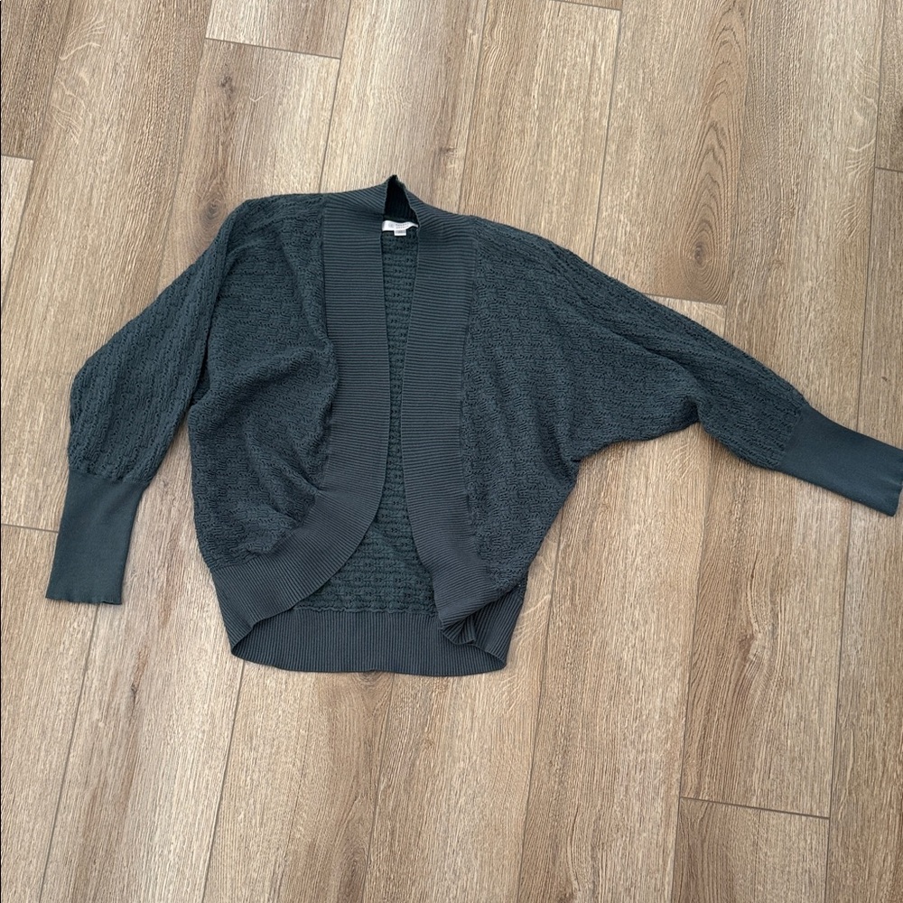 Women's green Open-Front Sweater